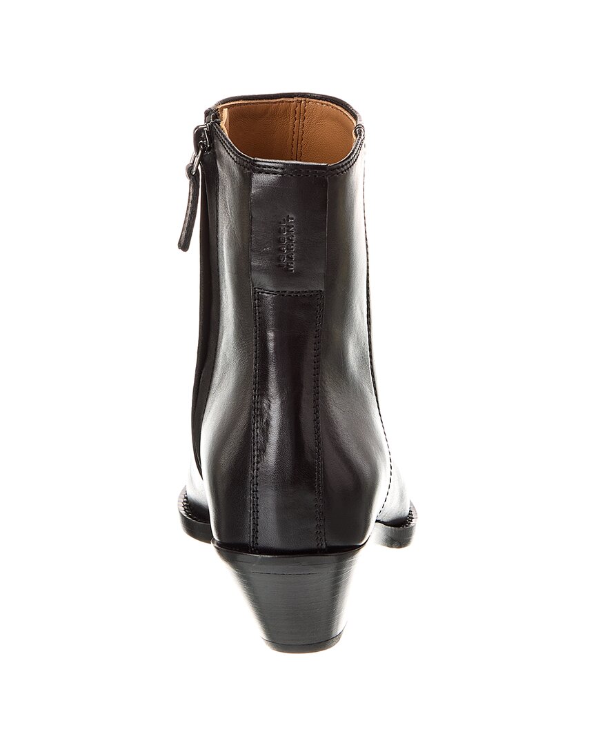 Ботильоны Isabel Marant Adnae Leather, черный — фото 3