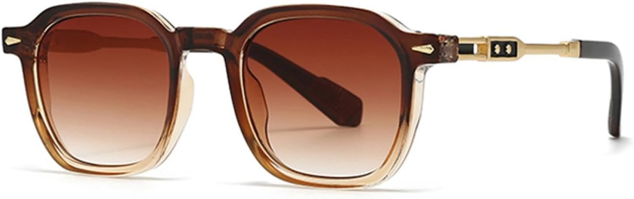 

Мужские солнцезащитные очки в стиле ретро, ​​зелено-коричневая оправа, защита от УФ-излучения UV400, полуметаллическая конструкция, мужские солнцезащитные очки для активного отдыха SZVVBKK, Brown Gold