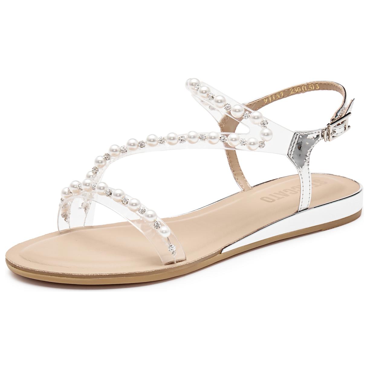 Римские сандалии 2 см Women's Moonlight Silver White Staccato — фото 2