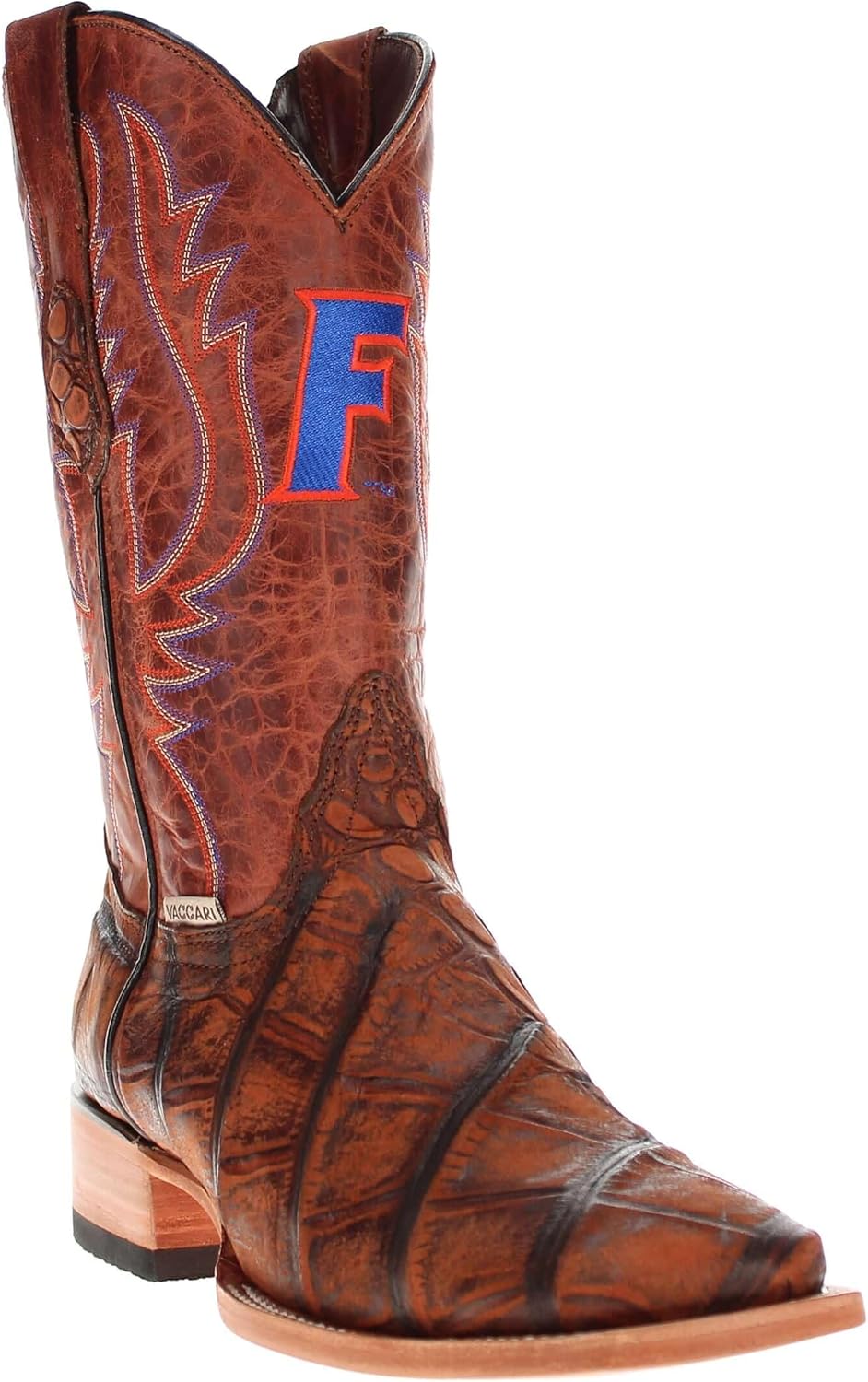 

Мужские ковбойские сапоги Vaccari Cooper с квадратным носком из натуральной кожи с экзотическим принтом и вышивкой лиги NCAA, 8 Florida Gators