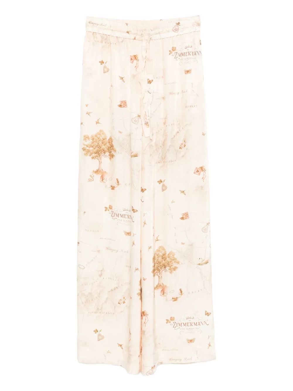 

Прямые брюки с кулиской Zimmermann, нейтральный