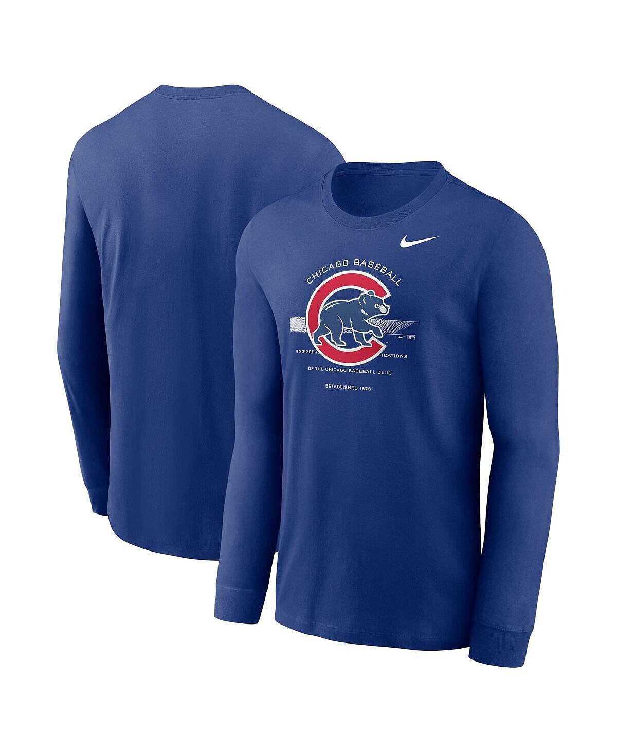

Мужская футболка с длинным рукавом Royal Chicago Cubs Over Arch Performance Nike