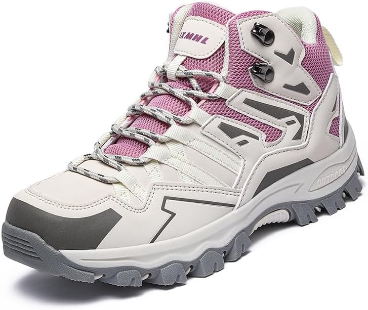 

Мужские походные ботинки водонепроницаемые кожаные высокие треккинговые туфли для активного отдыха и кемпинга для пар Generic, фиолетовый