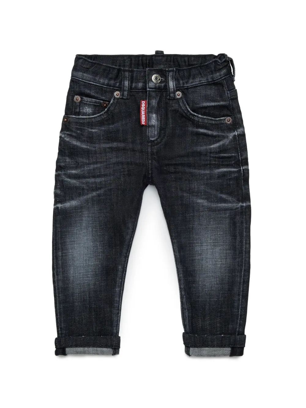 Зауженные джинсы DSQUARED2 KIDS, черный