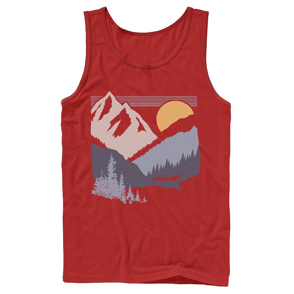 

Мужская майка с наклоном Sun And Mountains Licensed Character, красный