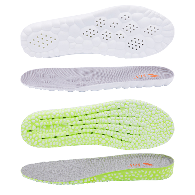 

Антибактериальные стельки из трикотажной ткани Unisex 361°, белый base with светло-серый surface-large hole design+[invisible height-increasing]зеленый base with светло-серый surface-2.5cm