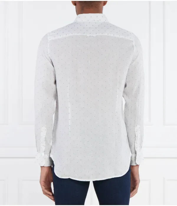Льняная рубашка FIL COUPE SF slim fit Tommy Hilfiger, белый — фото 4