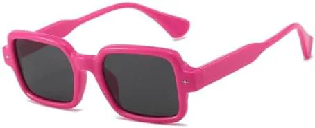 

Маленькие квадратные солнцезащитные очки для мужчин и женщин, дорожные солнцезащитные очки в винтажном ретро-стиле с защитой от УФ-излучения UV400 MTZJH, Red