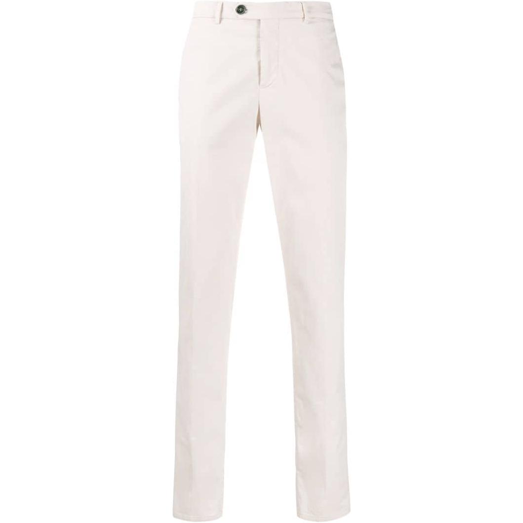 

Брюки габардиновые итальянского кроя Brunello Cucinelli, белые