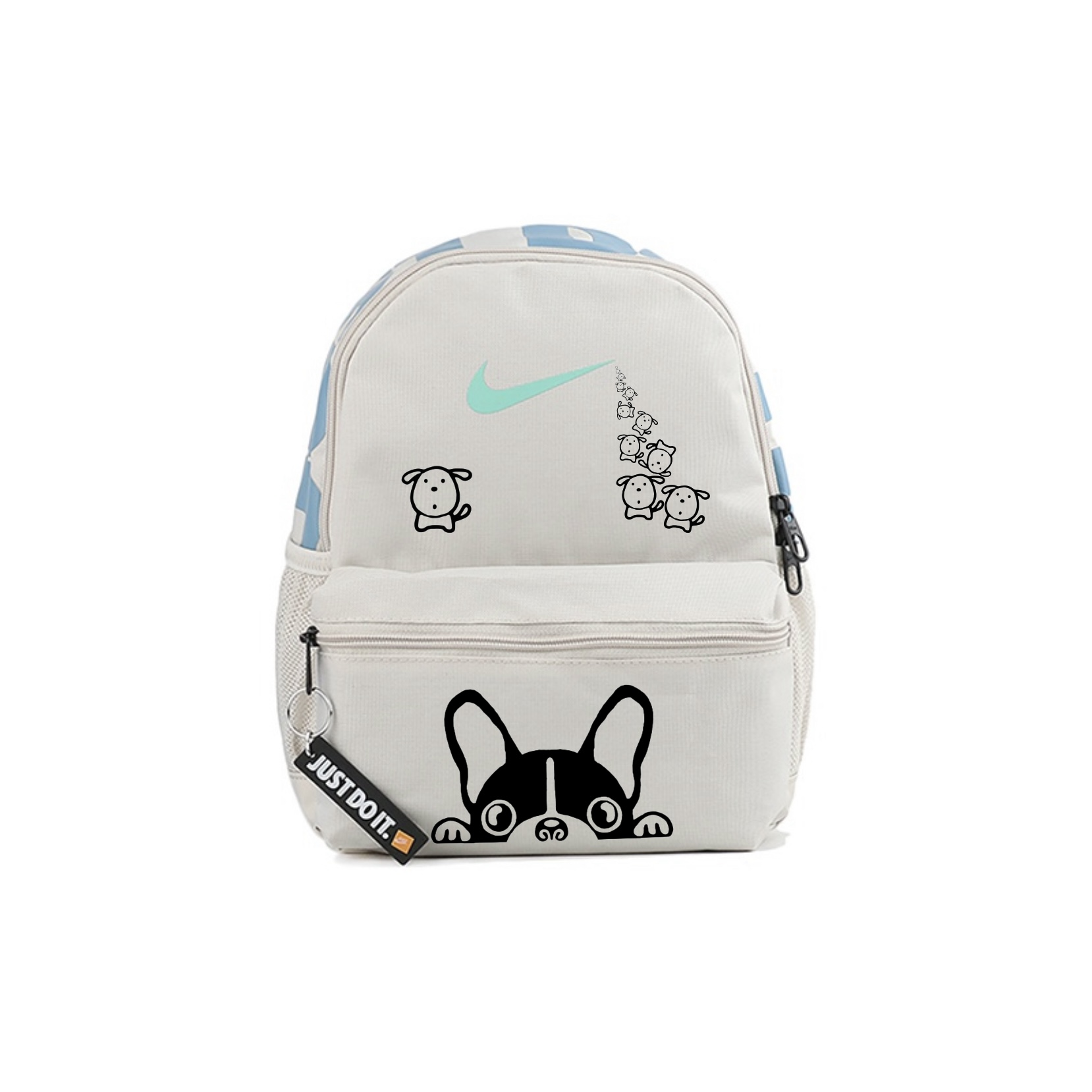 

Nike Тканевый рюкзак обычный женский серый белый, Printed Dog