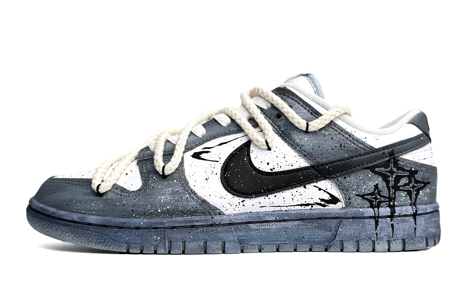 

Кроссовки Nike Dunk Skateboard Shoes Men Low-Top Black Gray White