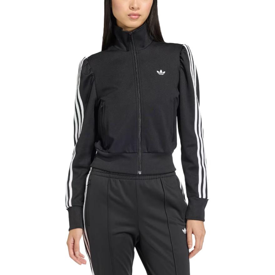 Adidas Originals Спортивная куртка FW25 с приподнятыми рукавами, женская, черная — фото 3