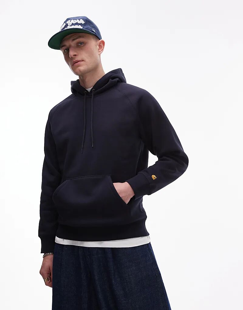 

Толстовка Carhartt WIP Chase Heavyweight в цвете «темно-синий»