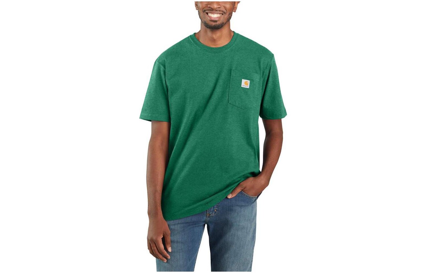 

Футболка мужская зеленая Carhartt, зеленый