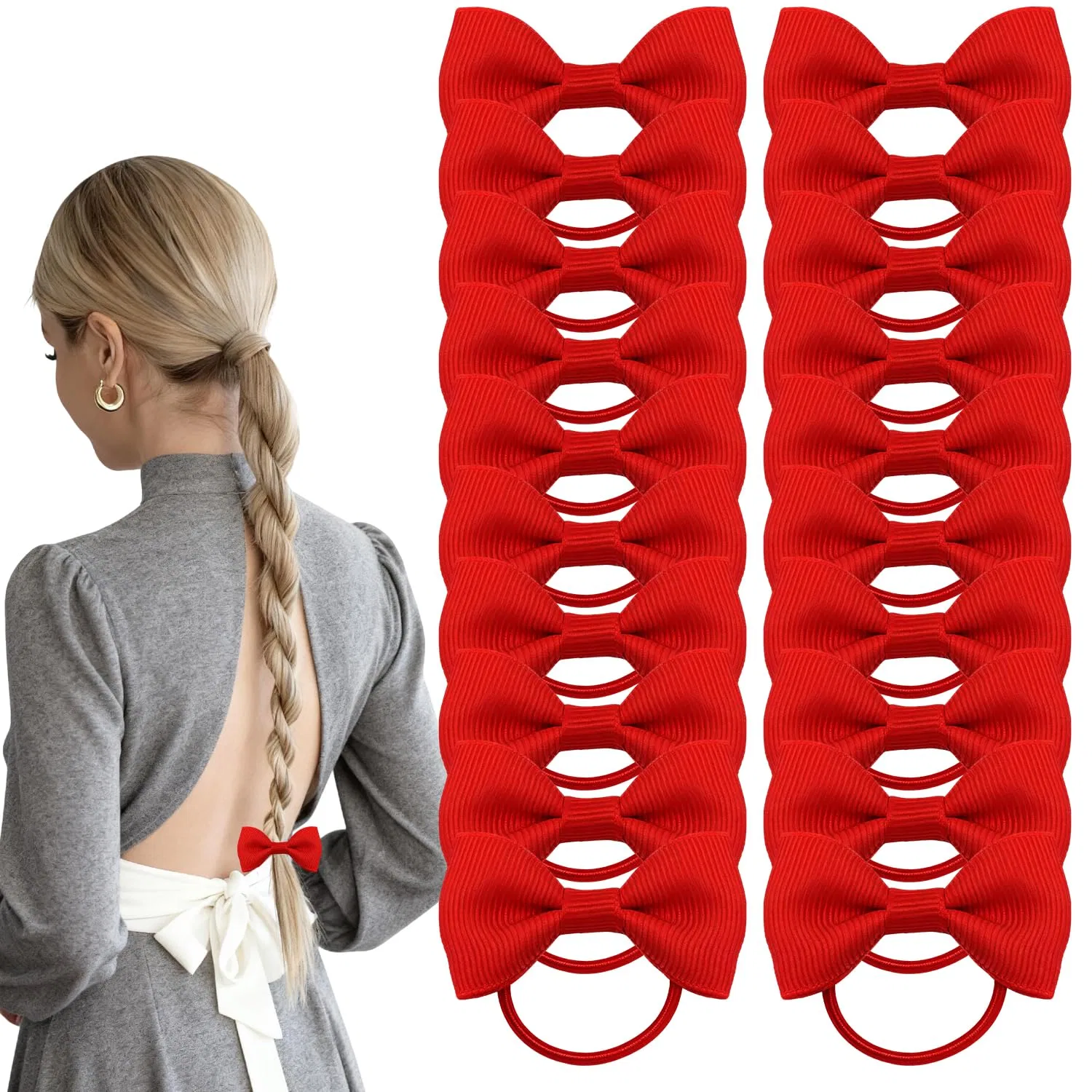 Набор из 20 красных аксессуаров для волос для девочек Elnx, Pack Of 20 (Red)