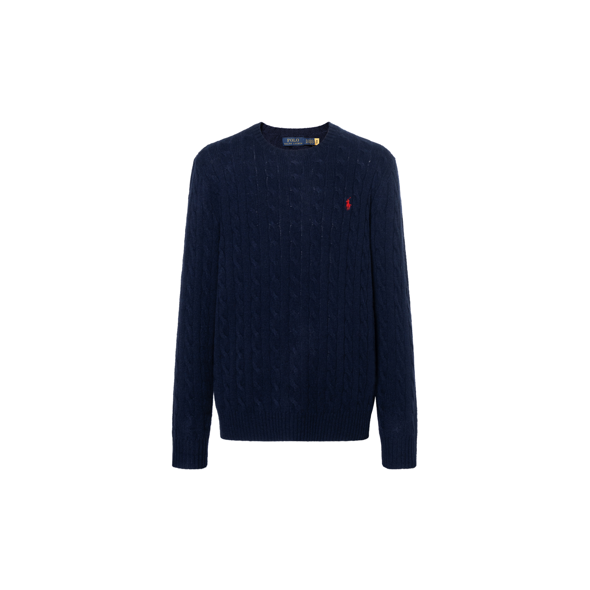 

Вязаный джемпер с вышитым логотипом Polo Ralph Lauren, синий
