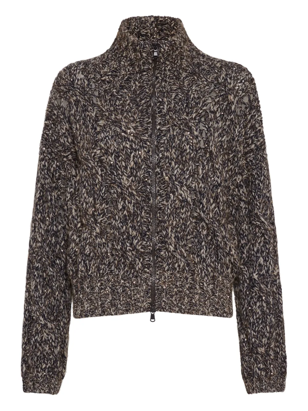 

Кардиган dazzling chiné Brunello Cucinelli, нейтральный