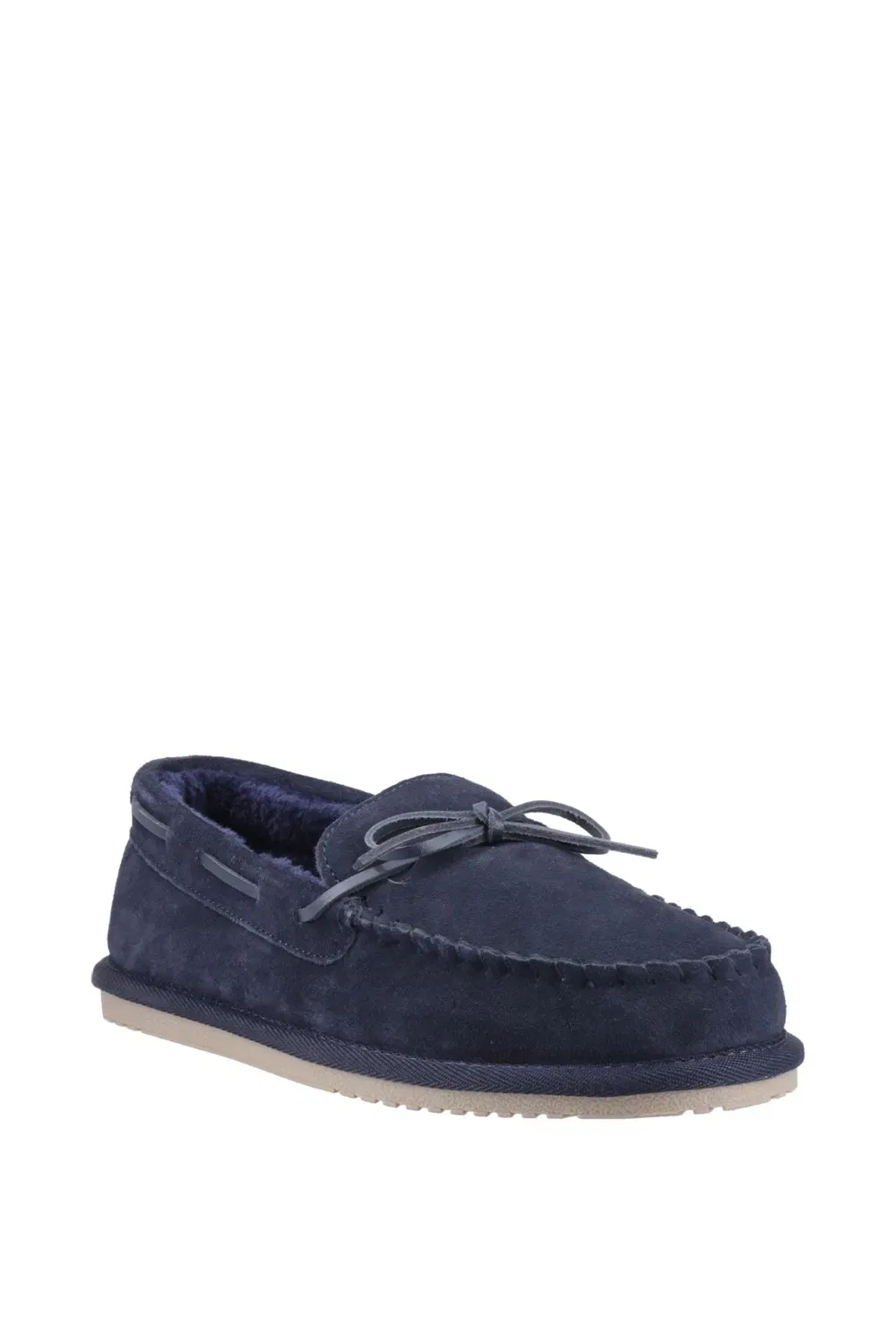 Тапочки с мехом Hush Puppies, темно-синий