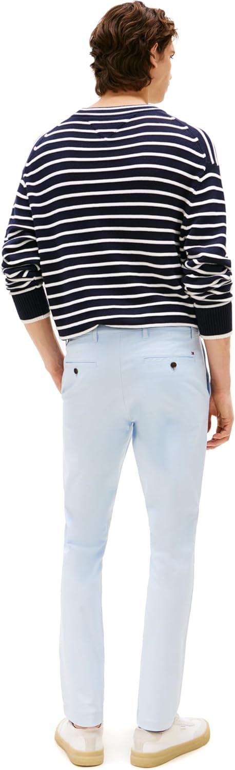 Мужские брюки-чиносы Tommy Hilfiger из эластичного хлопка, облегающего кроя, Breezy Blue — фото 4