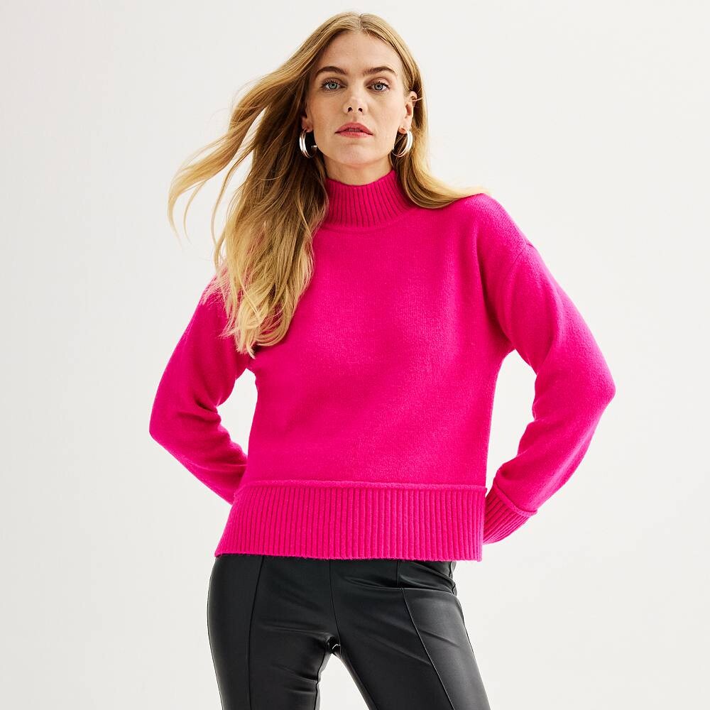

Женский пуловер Nine West с воротником-стойкой, цвет Gerbera Fuchsia