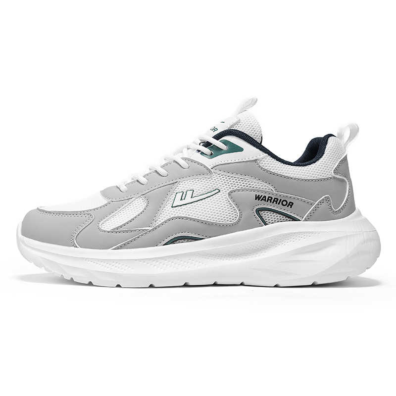 

Легкие низкие кроссовки для бега мужские Cold Cemented WARRIOR, белый серый