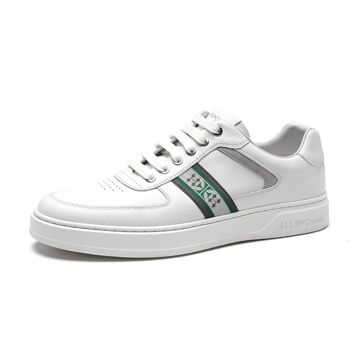 

ELLE HOMME Мужские низкие скейтерские кеды белые, цвет White