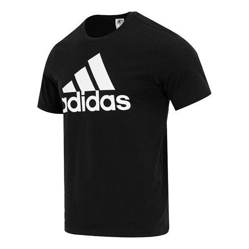 

Футболка Essentials одинарный джерси большой логотип футболка Adidas, черный