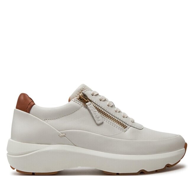 

Кроссовки Clarks Tivoli Zip 26176650 Off White Lea, экрю
