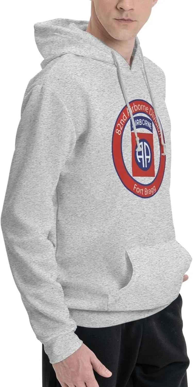 Свитшот мужской 82nd Airborne Division Fort с капюшоном и карманом Generic, серый — фото 2