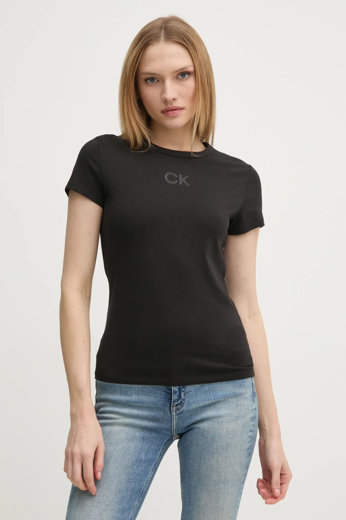 

Хлопковая футболка Calvin Klein, черный