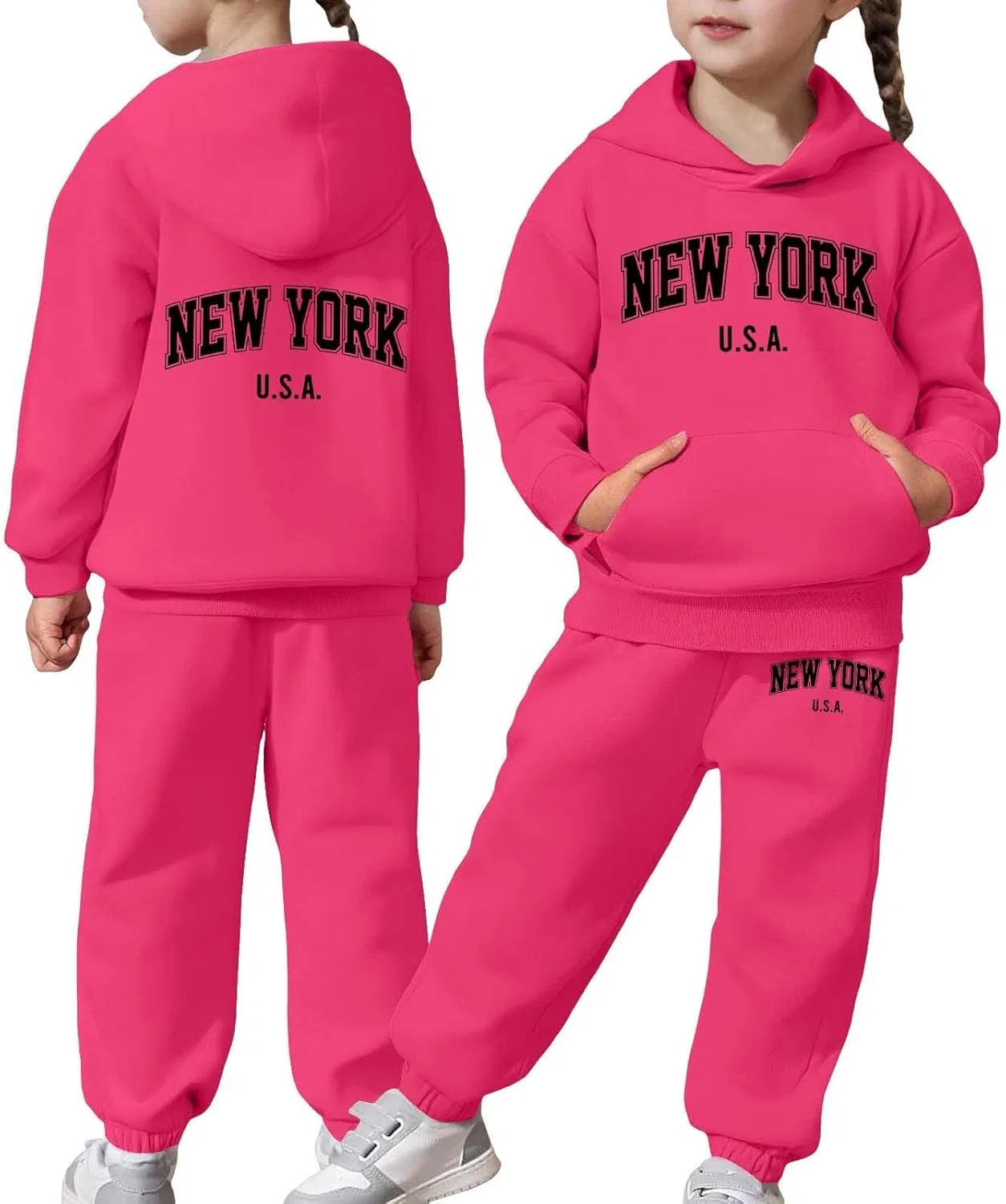 Детский спортивный костюм с принтом Brooklyn, Z02 Hot Pink