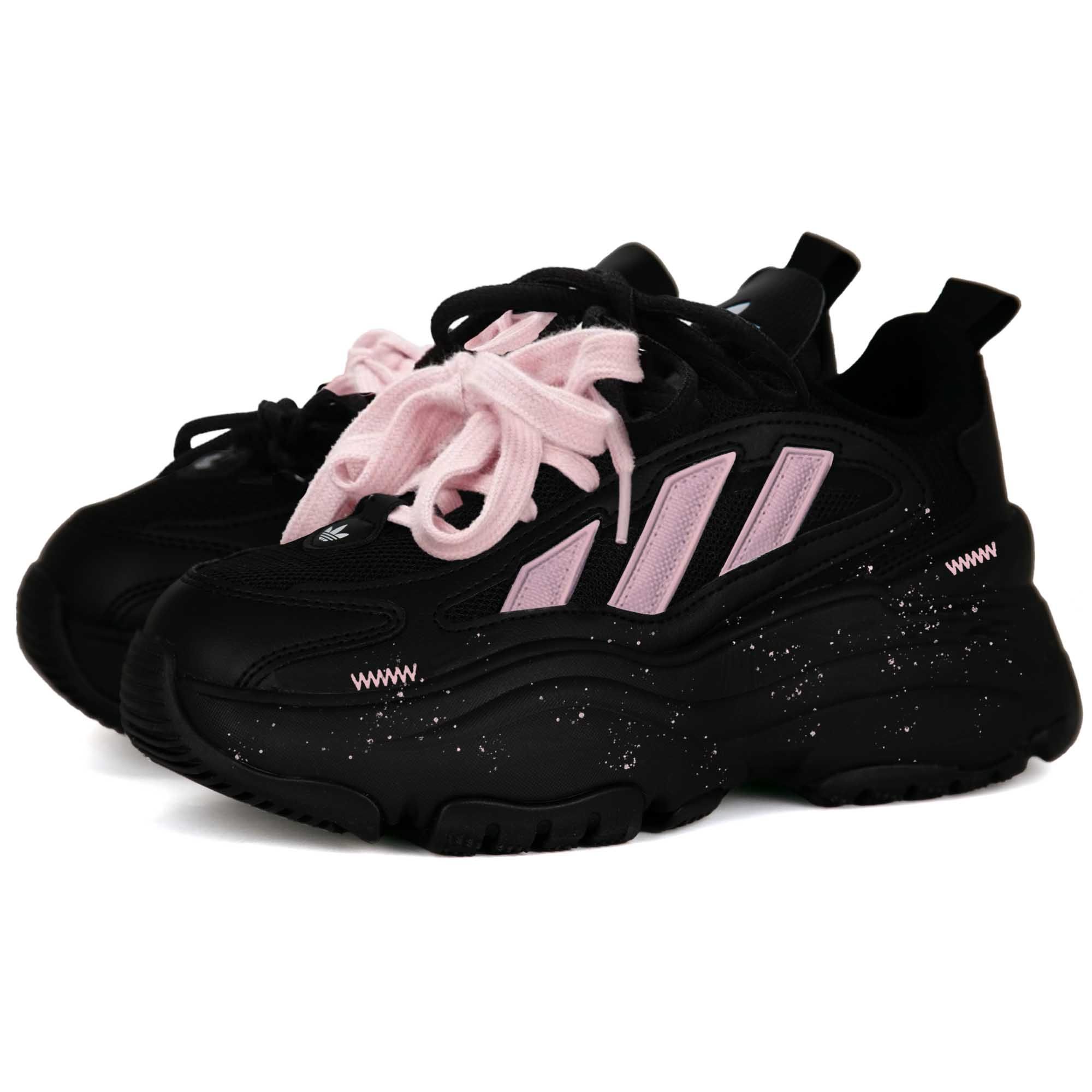 OZGAIA Urban Chic Style Strikes Back утепленные низкие массивные кроссовки для увеличения роста Unisex Adidas Originals, черный — фото 4