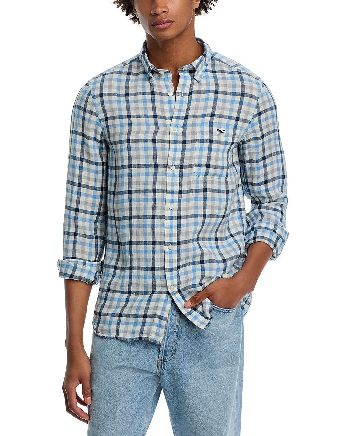 

Льняная рубашка Tattersall Vineyard Vines, мультиколор