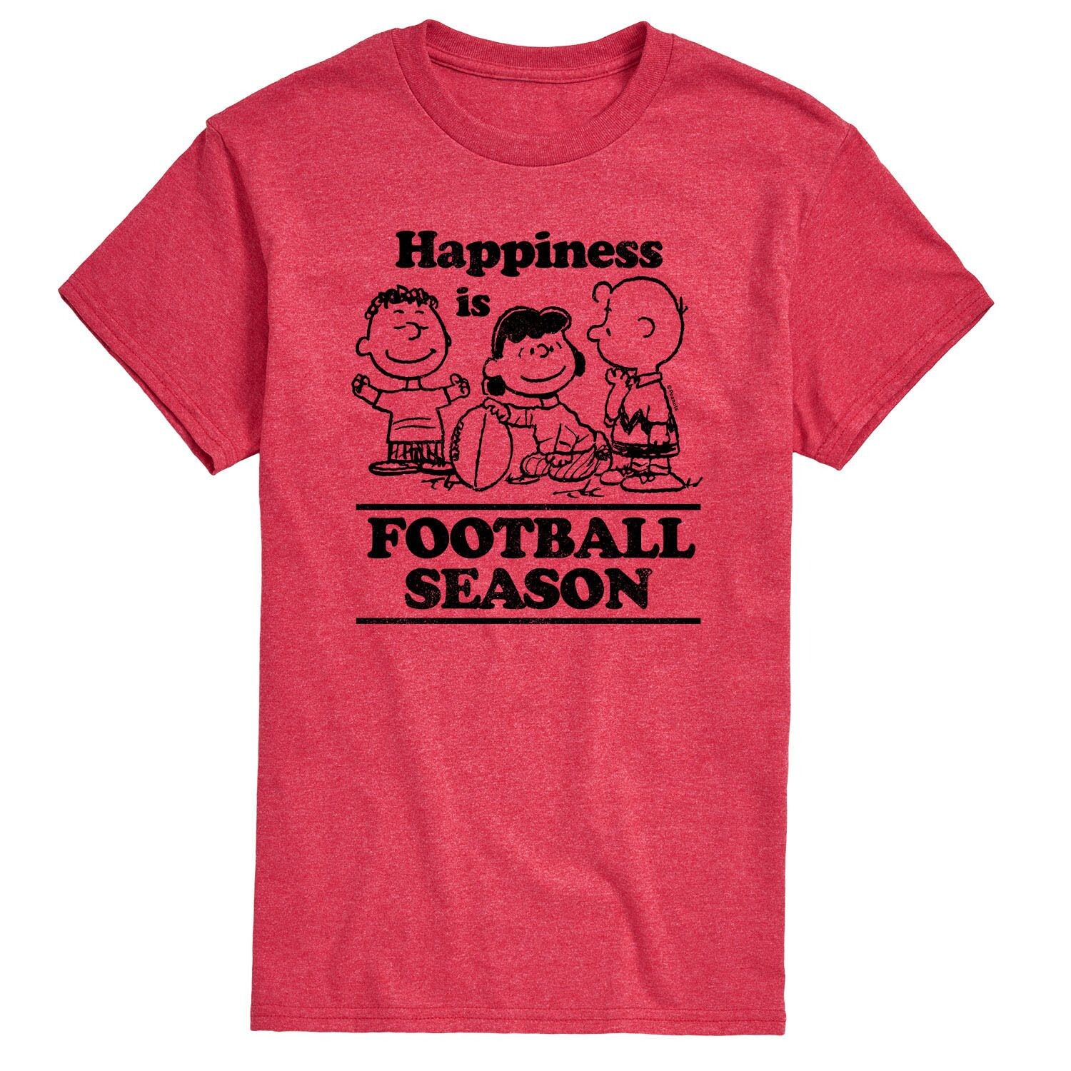 

Мужская футболка Peanuts Happiness Is Football Season Licensed Character
