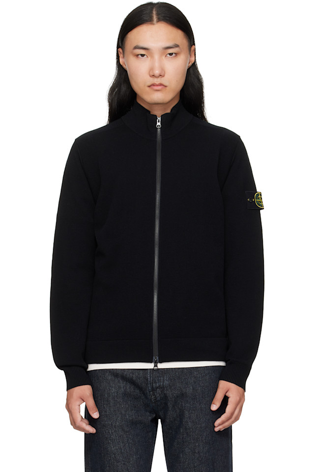 

5100062 эластичная шерстяная толстовка rws Stone Island, черный