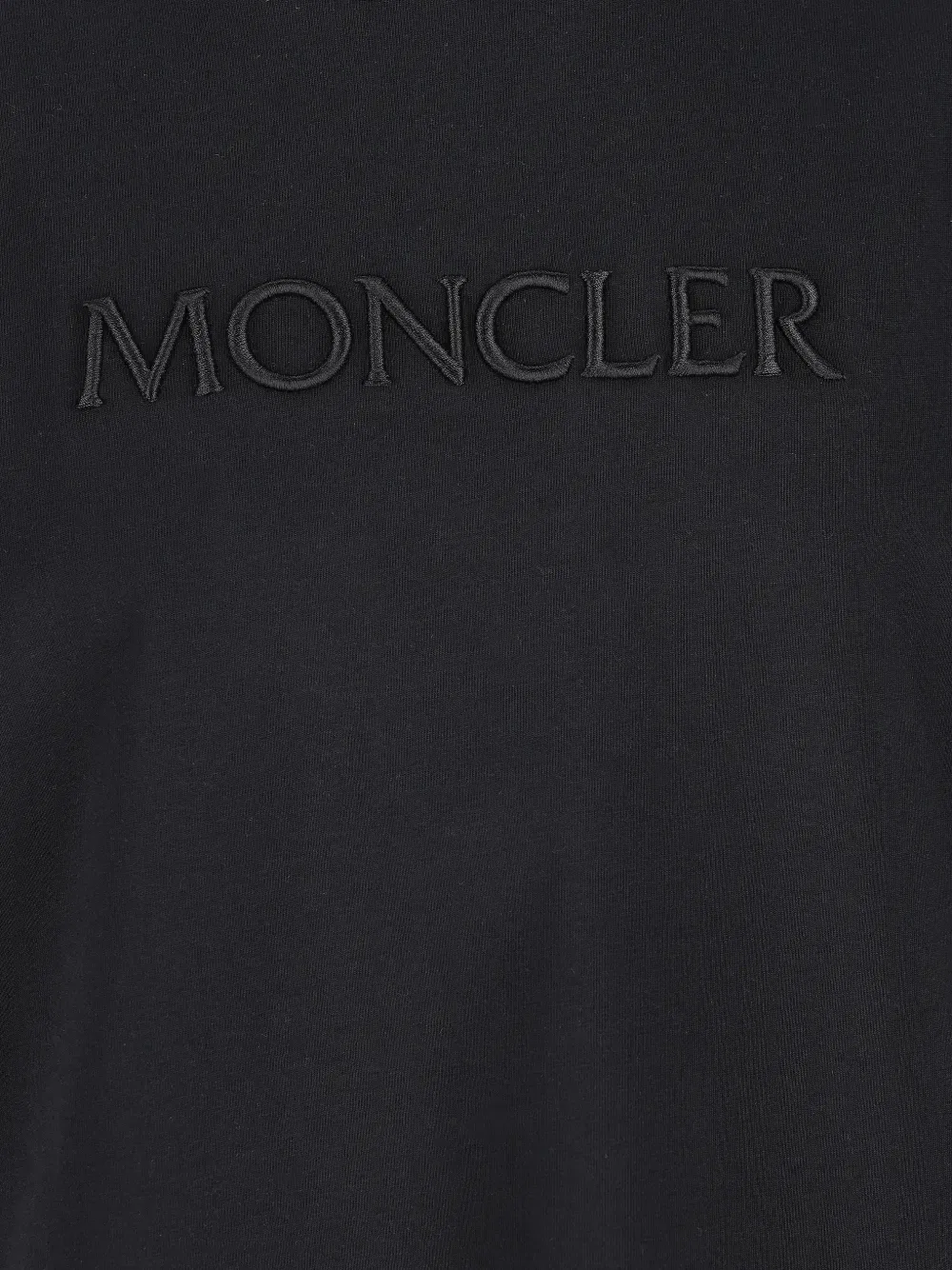 Футболка с вышитым логотипом Moncler Enfant, черный — фото 4