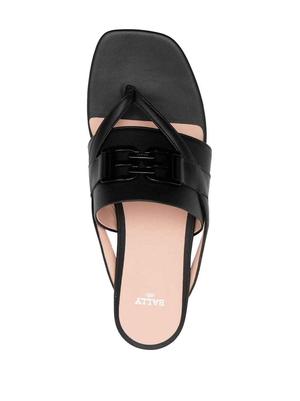 BALLY Elia Ladies 6302988 Черные туфли на плоской подошве из телячьей кожи, черный