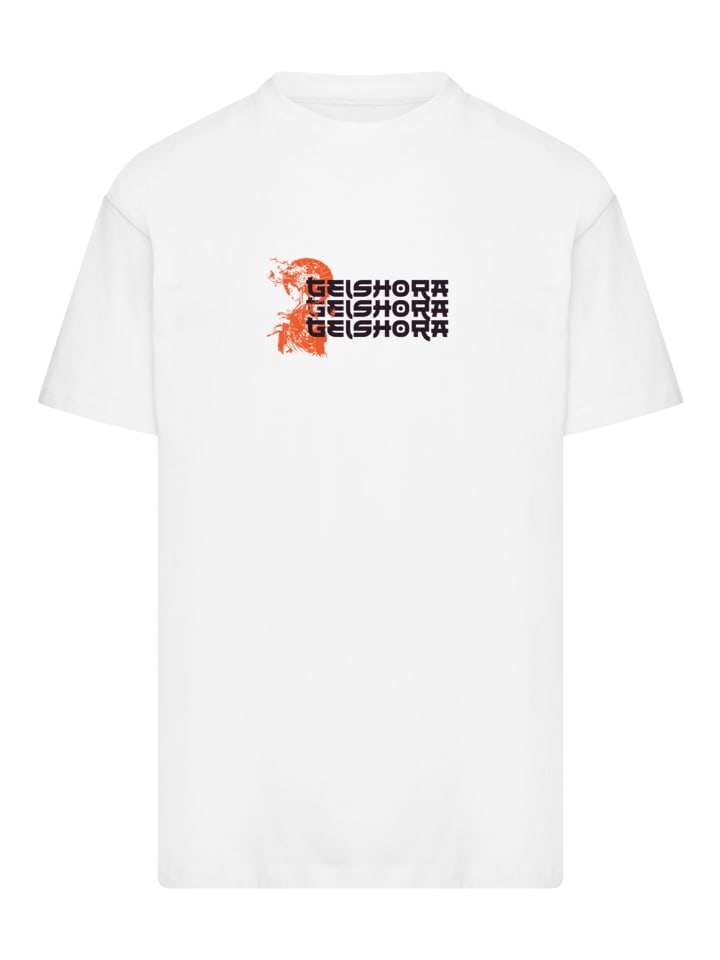 

Футболка большого размера Geishora в японском уличном стиле белого цвета F4NT4STIC, Белый, Футболка большого размера Geishora в японском уличном стиле белого цвета F4NT4STIC