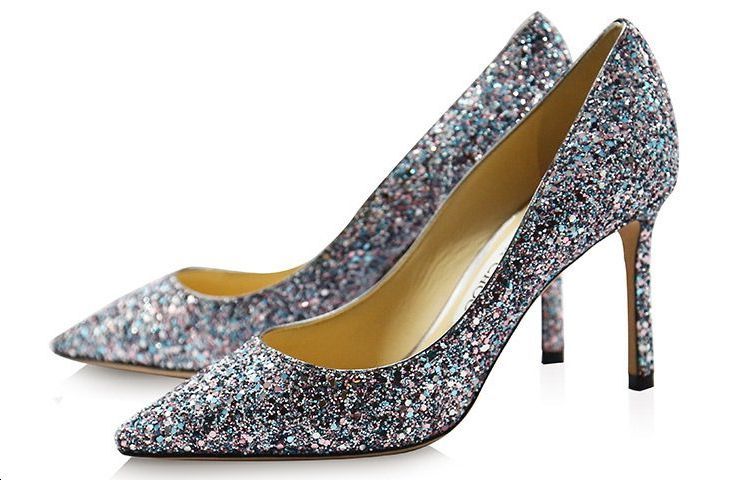 ROMY Slim Heel Высокие каблуки 8,5 см Женские Сине-серые Jimmy Choo — фото 4