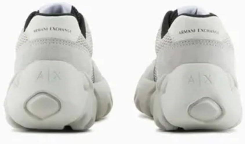 Мужские кроссовки Armani Exchange Stone с шнуровкой, белый/серый — фото 4