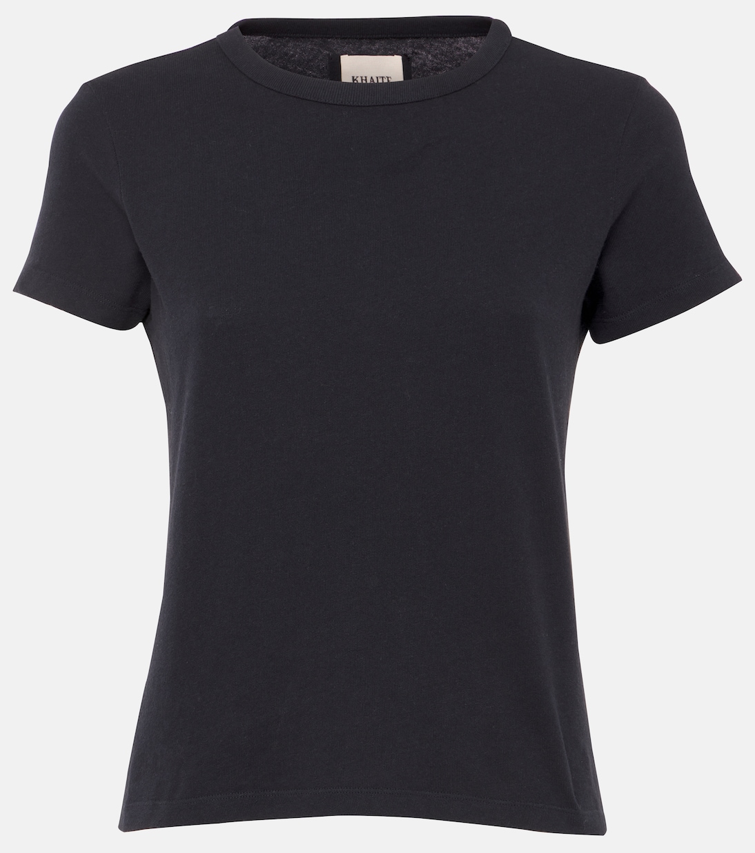 

Футболка из хлопкового джерси Samson Khaite, Washed Black