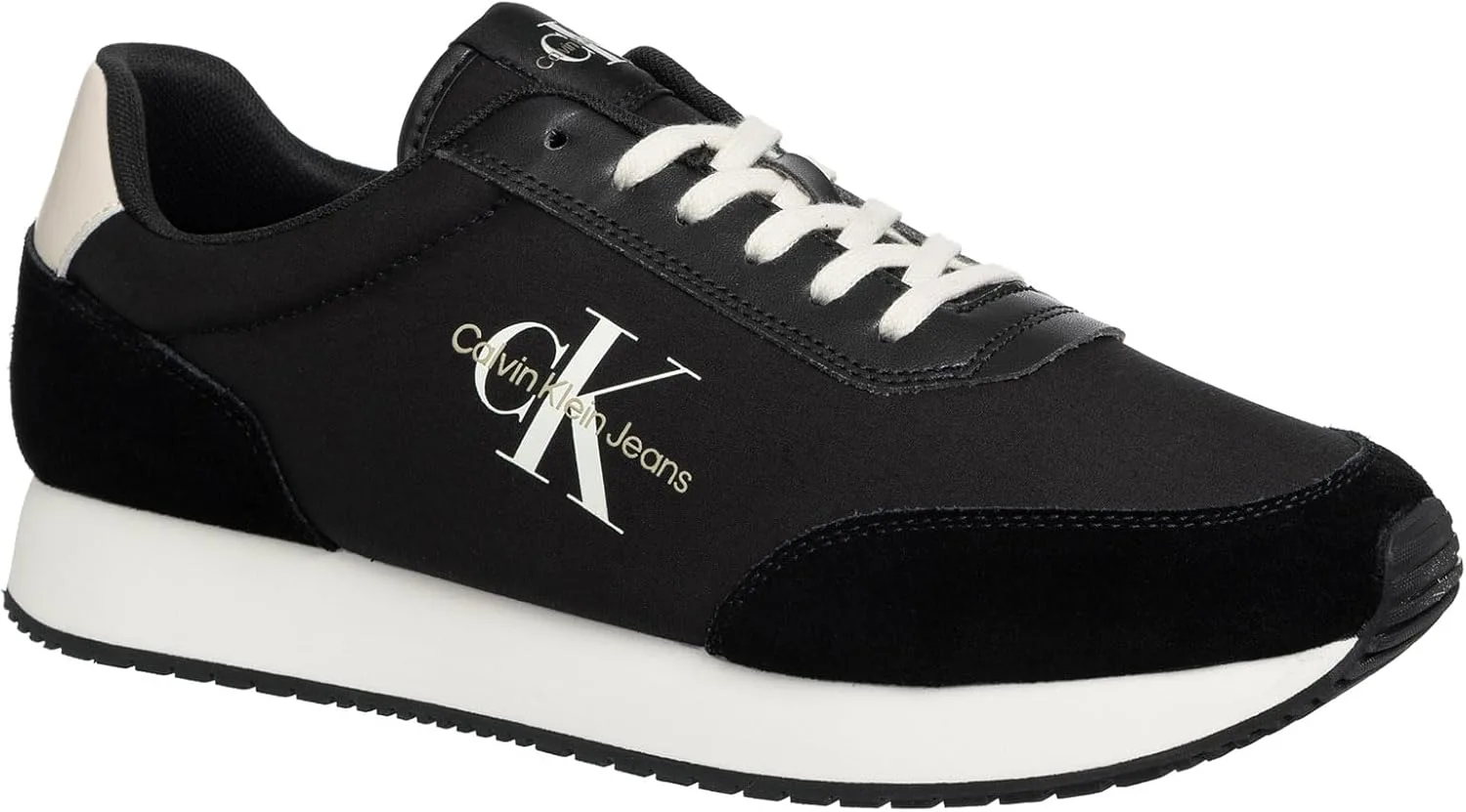 Мужские кроссовки Calvin Klein Retro Runner Low Mix Mtl Ym0ym01032, белый/черный — фото 3