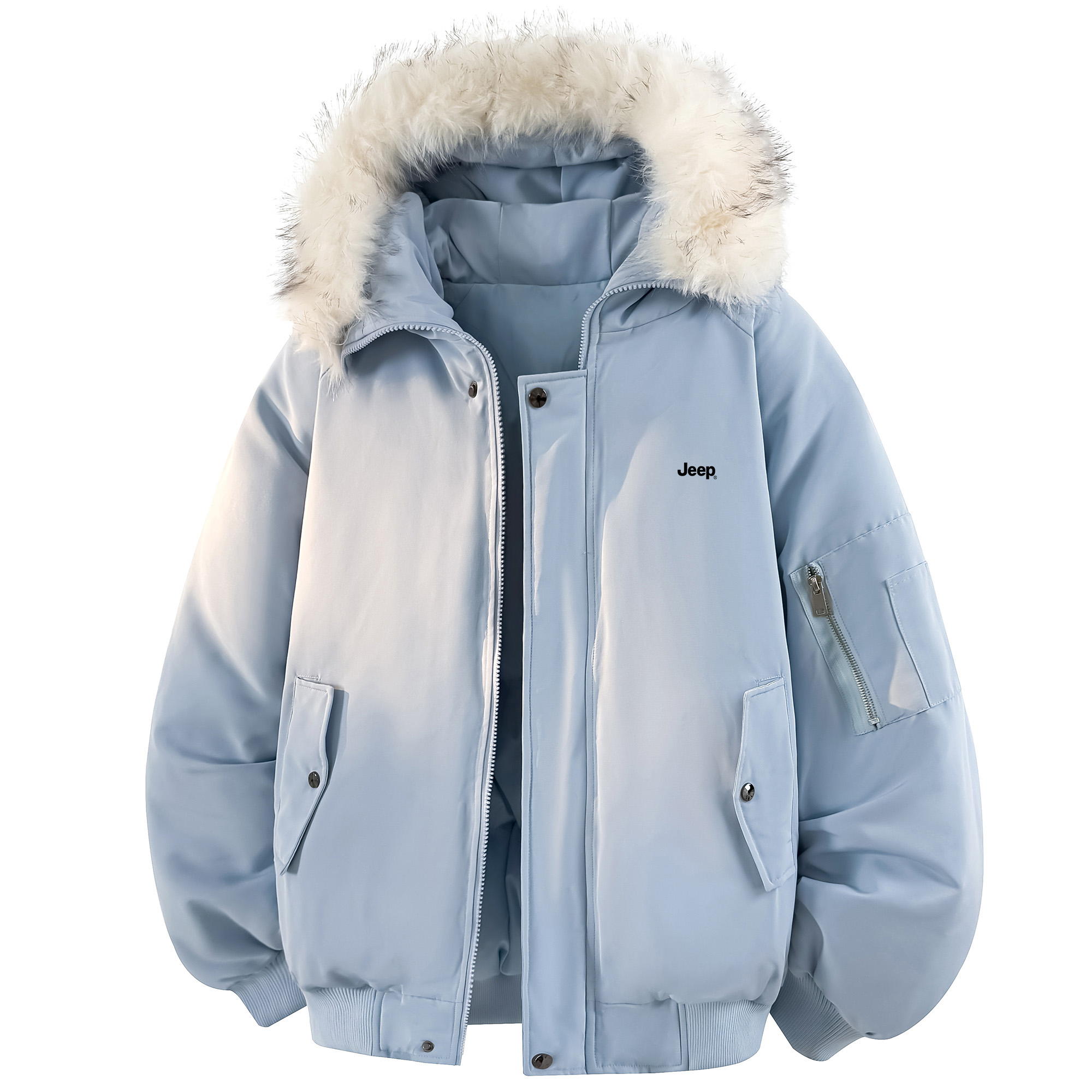 

Пуховик Leisure Collection Unisex Jeep, moonсветло-синий[fluffy fur collar+triple-layer padded with temperature lock+windproof cuff sleeves]