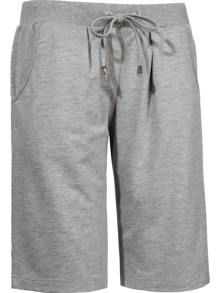 

Erwin Müller Спортивные брюки для отдыха, короткие, серого меланжевого цвета