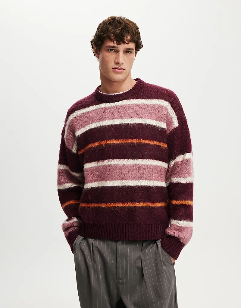 

Cotton On Box fit Кардиган, пушистая вязка, бордовый цвет Cotton On