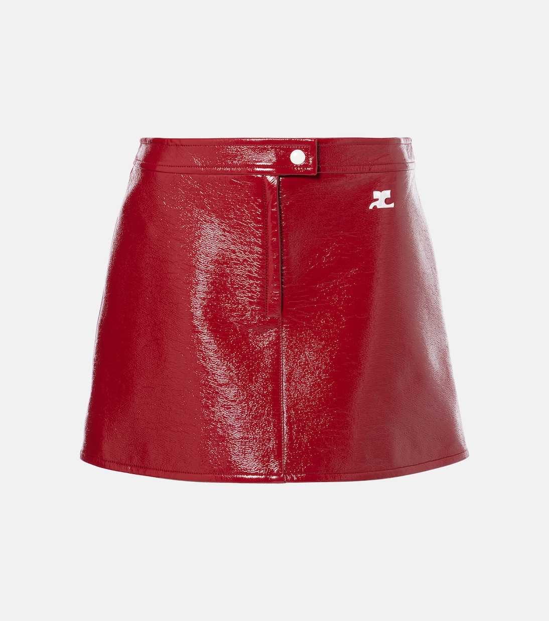 

Виниловая мини-юбка Reedition Courrèges, красный