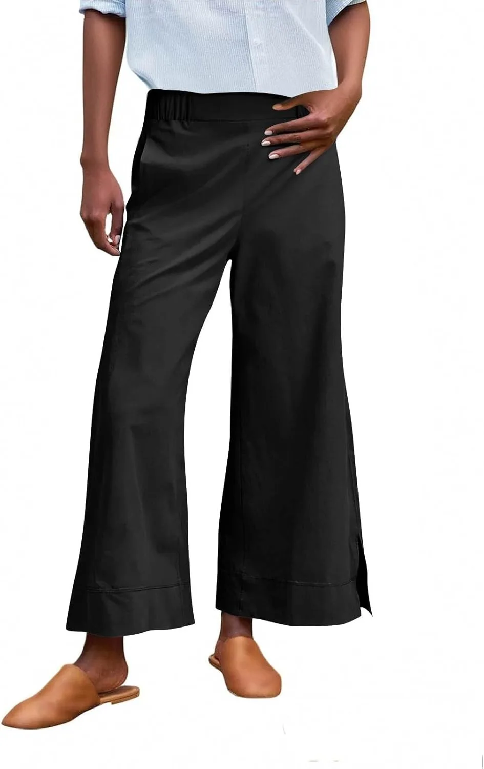 

Женские капри для лета Casual с высокой талией и поясом на шнурке lopmou