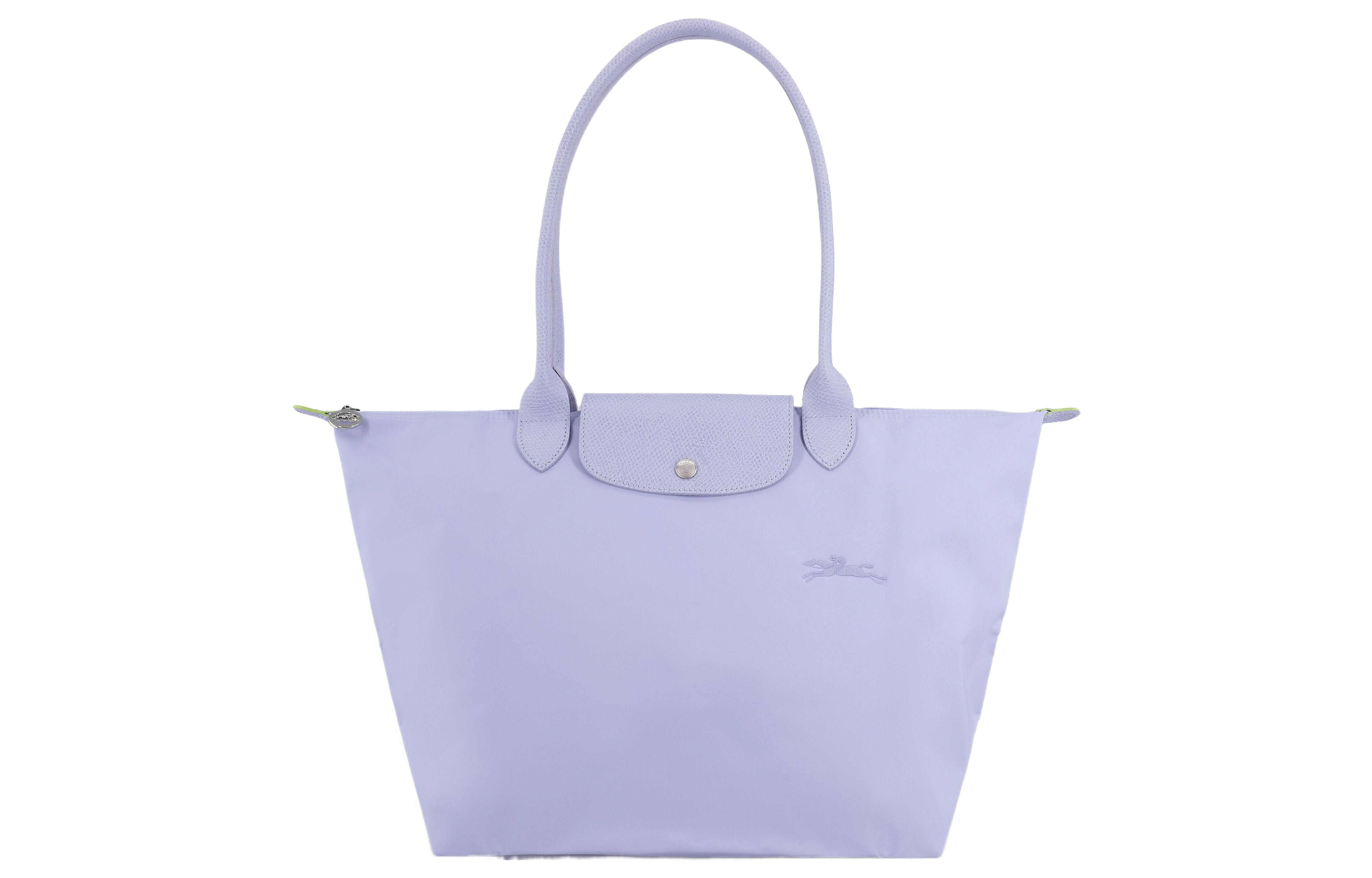 

LONGCHAMP Сумка через плечо Le Pliage Green Cow Leather Canvas женская небесно-голубая