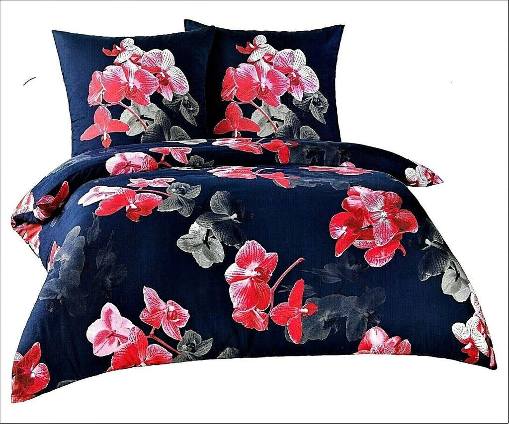 

Комплект постельного белья из 3 предметов, пододеяльник из микрофибры, большой размер XL 200x220, 2 наволочки 80x80, синие цветы с цветочным принтом Optidream Highclass, Синий, Комплект постельного белья из 3 предметов, пододеяльник из микрофибры, большой