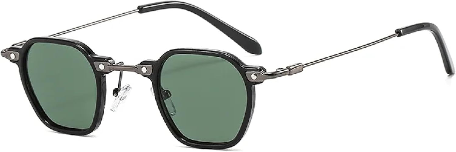 

Ретро-солнцезащитные очки в стиле стимпанк, круглые, для мужчин и женщин, с градиентными линзами, прозрачными линзами, винтажный дизайн, цвет океана TVTBBVV, Black Darkgreen